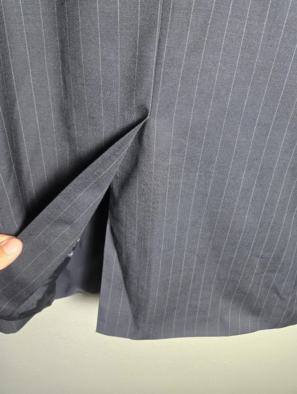 Lauren Ralph Lauren Dark Grey 100% Wool Suit Blazer Size 46S